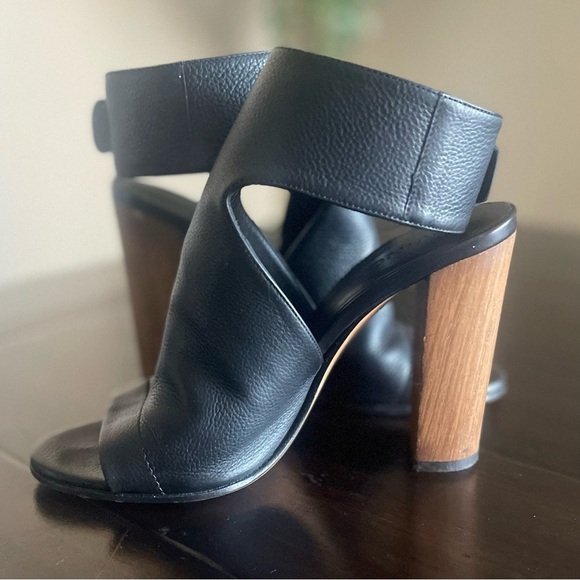 VINCE Addie Leather Open Toe Booties - Picture 7 of 11